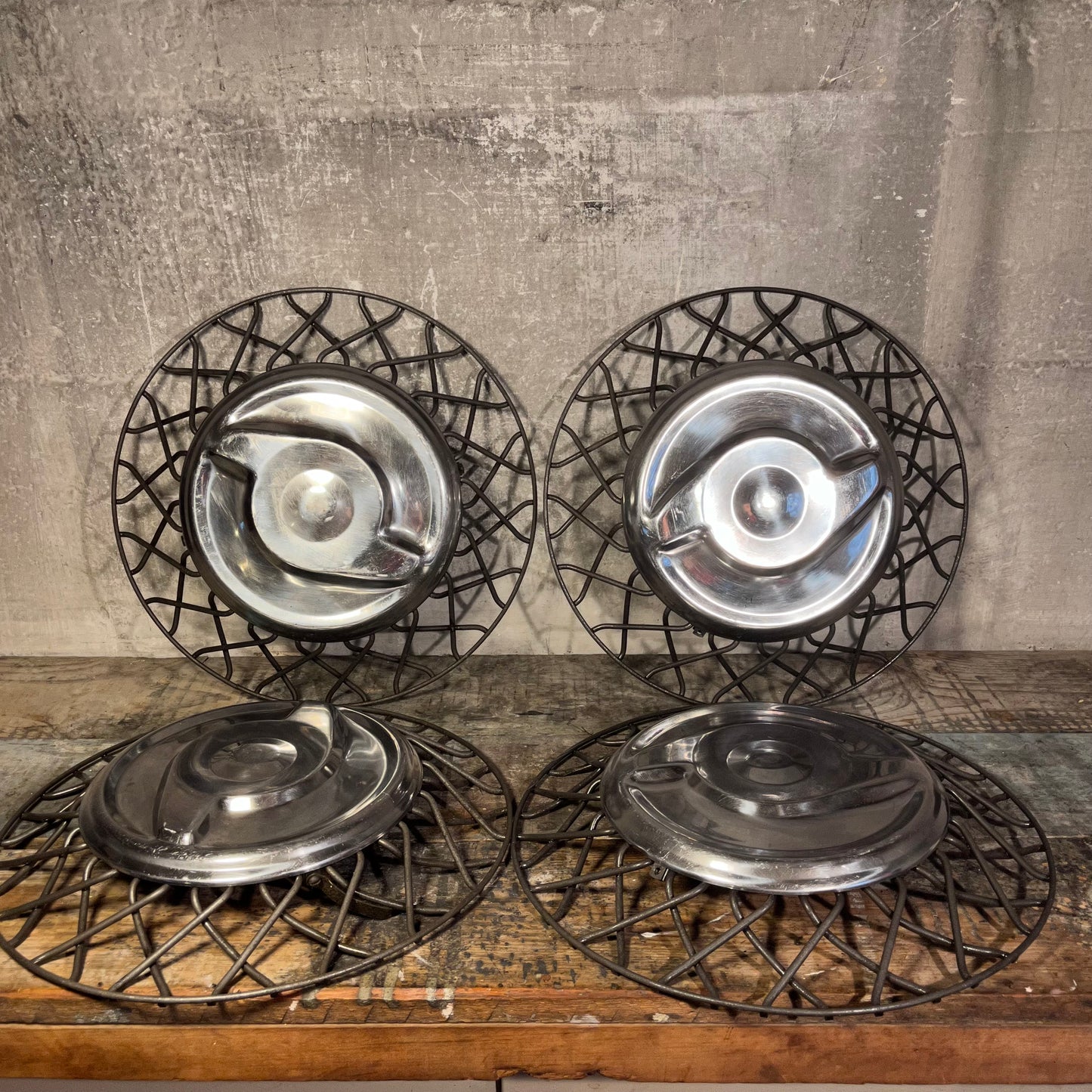 Wire Wheels / Hubcaps Set of 4