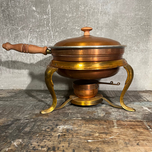 Copper and Brass Chafing Dish