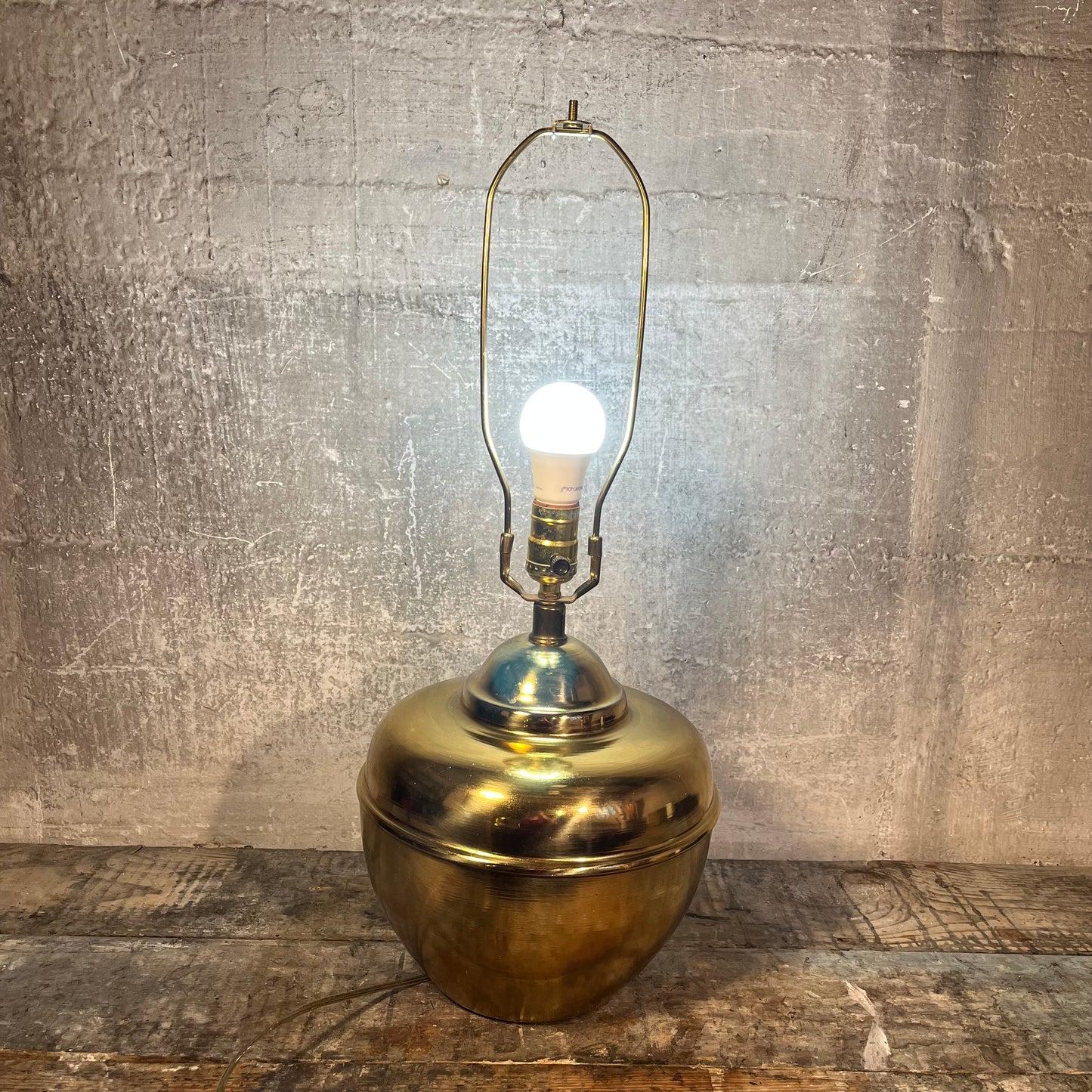 Wide Brass Table Lamp