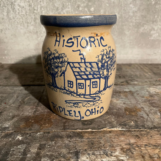 Beaumont Brothers Pottery (BBP) “Historic Ripley, Ohio” Crock