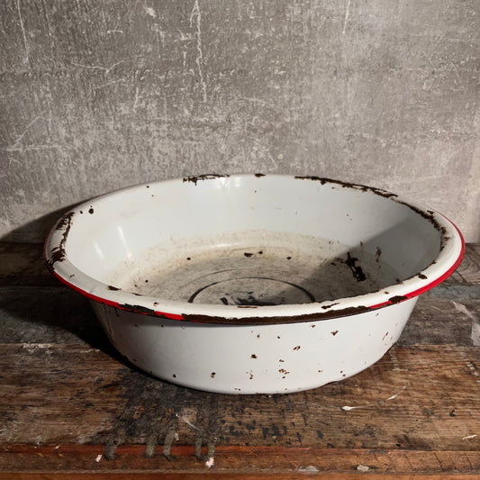 White Enamel Basin
