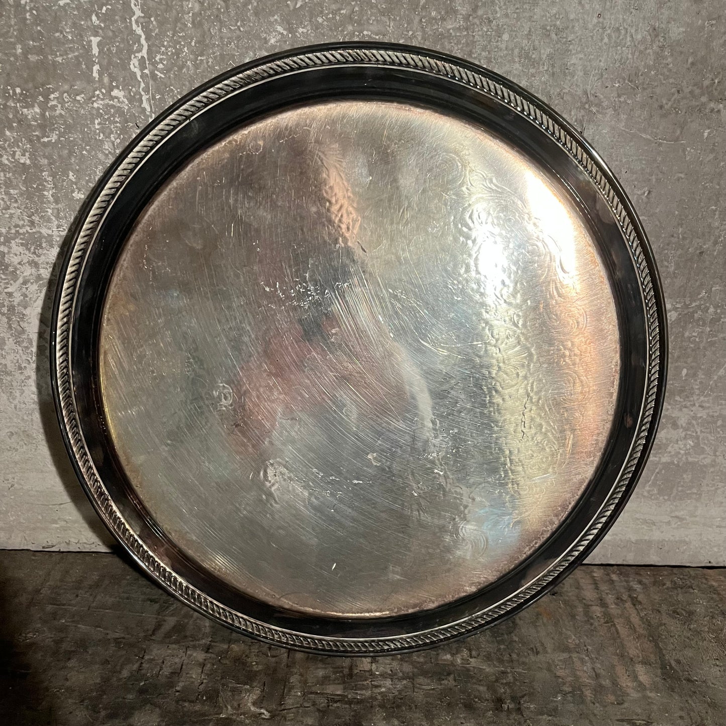 Silver Plated Circular Tray